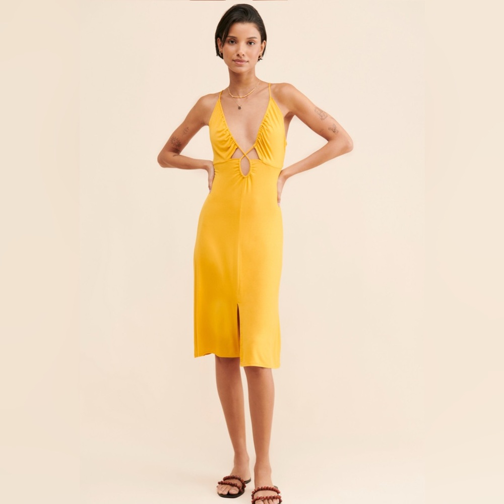 Strappy cut out midi dress